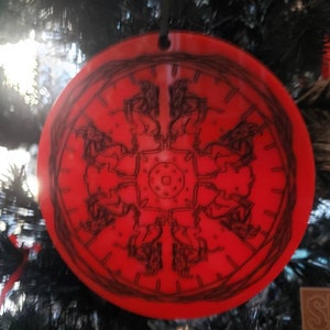 Red and Black Krampus Acrylic Ornament