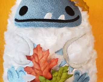 Fall Leaves Yvette the Abominable Snoman or Yeti Stuffed Animal