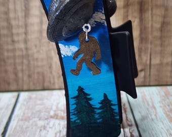 Handmade Bigfoot Sasquatch Abduction Forest Scene Hair Claw Clip