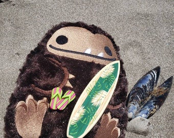 Surfing Summer the Big Foot or Sasquatch Stuffed Animal