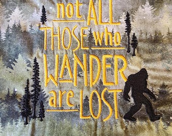 Not All Who Wander Are Lost BigFoot Sasquatch Composition Book and Cover