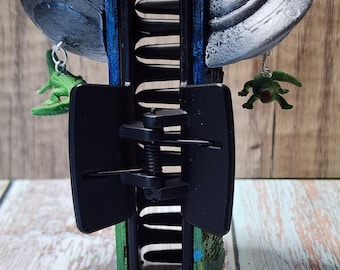 Handmade Gator Abduction Bayou Scene Hair Claw Clip
