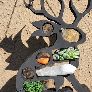 Handmade Jackalope Suncatcher and Crystal Holder