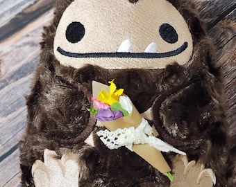 Spring Bouquet Summer the Big Foot or Sasquatch Stuffed Animal