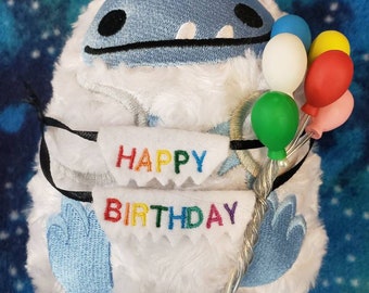 Happy Birthday Yvette the Abominable Snoman or Yeti Stuffed Animal