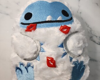 Covered in Kisses Valentine Yvette the Abominable Snoman or Yeti Stuffed Animal