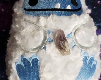 Amethyst Crystal Yvette the Abominable Snoman or Yeti Stuffed Animal