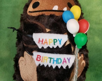 Happy Birthday Summer the Big Foot or Sasquatch Stuffed Animal