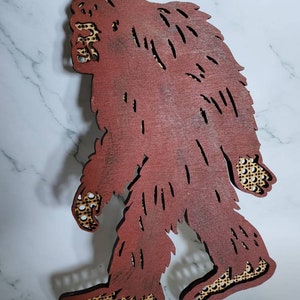 Big Foot Sasquatch 3D Layered Laser Cut Wood Art Piece