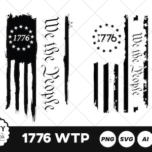 We The People 1776 Flag SVG, Patriotic Punisher Skull Vector (Digital Download)