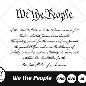 We The People SVG, 2nd Amendment Svg, 4th Of July Svg, American Flag Svg, Commercial Use, Constitution,  Silhouette By Salty Hat Co