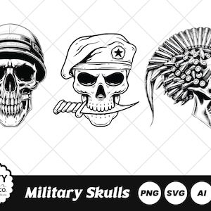 Calaveras militares SVG, calavera espartana, Segunda Enmienda SVG, calavera patriótica, calavera SVG, tatuaje de calavera, vector de calavera, calavera patriótica