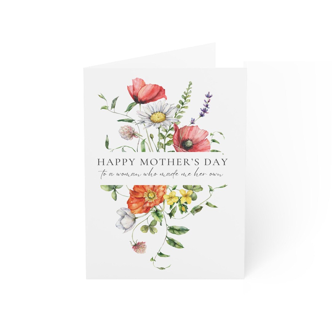 Stepmom Mother's Day Floral Card Made You Her Own Stepmother