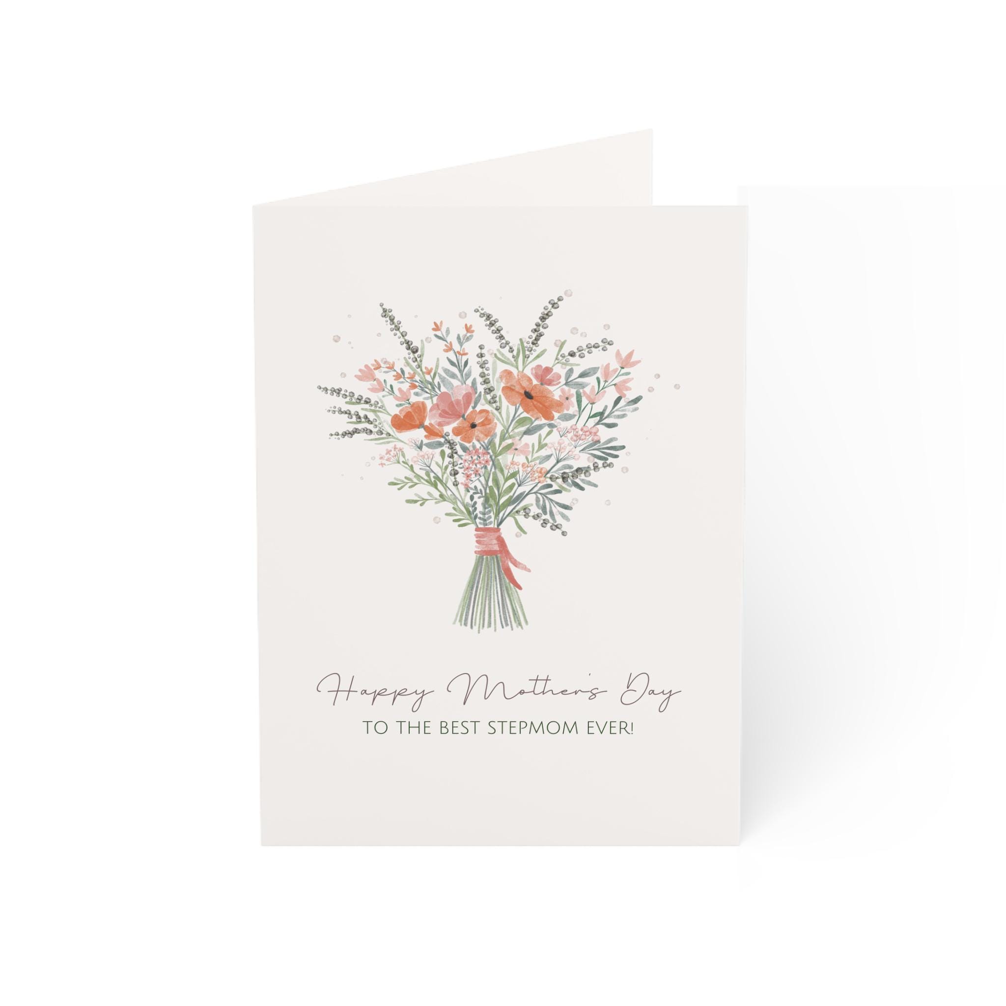 Happy Mother's Day Awesome Stepmum Flowers Card
