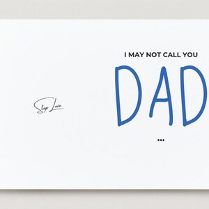 Carte de fête des pères de beau-père de l'enfant - carte de fête des pères de papa adopté - téléchargement numérique - appelez-vous papa - carte minimaliste mignonne