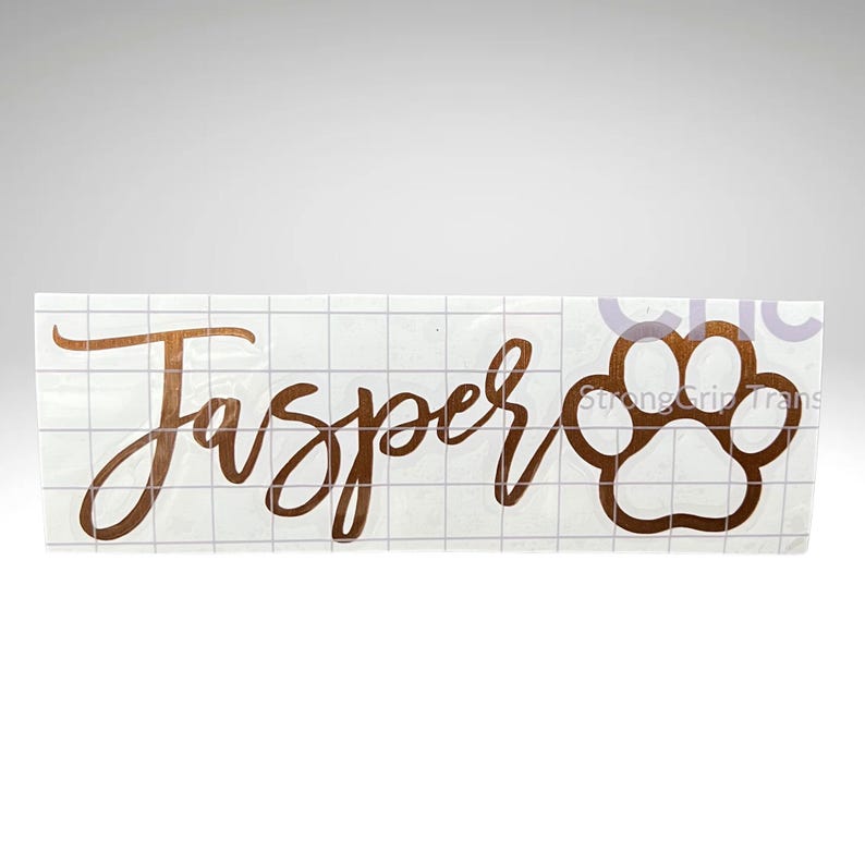 Jasper Cursive Personalized Dog Name Vinyl Decal – Custom Pet Vinyl Sticker- Multiple ...