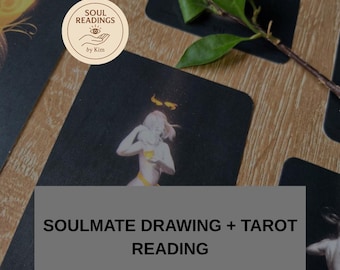 Same Hour Soulmate Psychic Drawing and Tarot Reading (Digital Portrait)