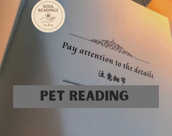 Lecture de tarot pour animaux de compagnie à la même heure, communication animale intuitive (livraison PDF)