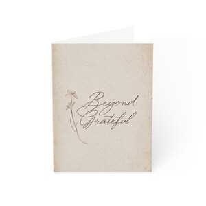 Elegante juego de tarjetas de felicitación (10 unidades), ideal para notas de agradecimiento, gratitud y cartas escritas a mano.