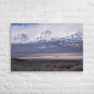 California Sierra Nevada Decor, Mountain Peaks Canvas, Sierra Nevada Photo, Rustic Art