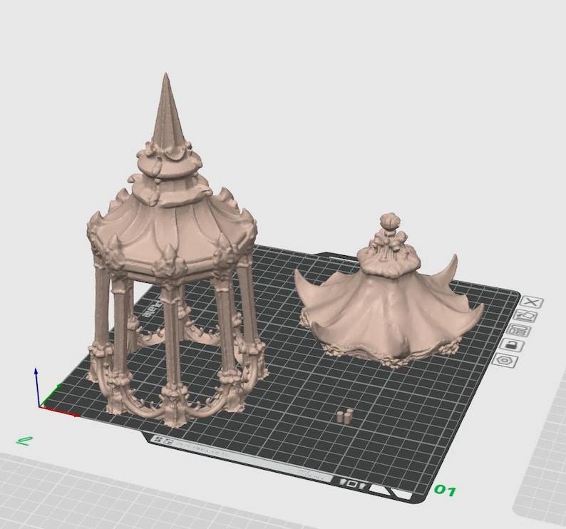 Gotisk benhängande lykta i STL | Mörk fantasidekor (digital nedladdning) bild 7