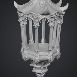 Gotisk benhängande lykta i STL | Mörk fantasidekor (digital nedladdning) bild 5