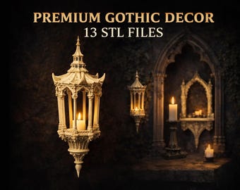 Gothic Decor STL Bundle | 13 Dark Home 3D Print Files (Digital Download)