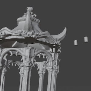 Gotisk benhängande lykta i STL | Mörk fantasidekor (digital nedladdning) bild 6