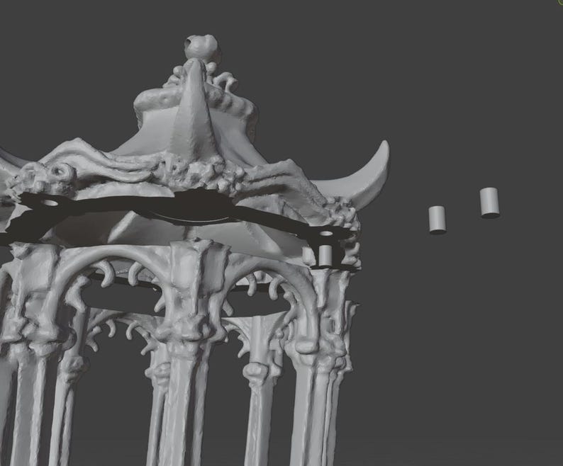 Gotisk benhängande lykta i STL | Mörk fantasidekor (digital nedladdning) bild 6