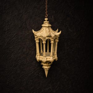 Gotisk benhängande lykta i STL | Mörk fantasidekor (digital nedladdning) bild 3