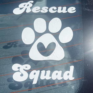 Rescue squad paw|rescue pets|decal|car accessories