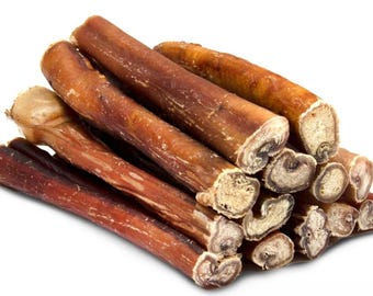 7-Inch Bully Sticks for Dogs - All Natural Beef Pizzles - Long Lasting Dog Chews