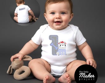 Body personalizado para el primer cumpleaños de un bulldog francés con nombre: body unisex de recuerdo, confeccionado a mano, regalo personalizado para amantes de las mascotas.