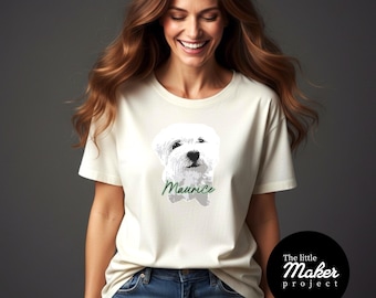 Camiseta gráfica personalizada de tu mascota: Regalo único y personalizado con el retrato de tu perro o gato, ideal para amantes de los animales. Camisetas de algodón conmemorativas.
