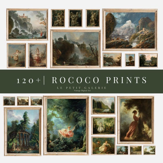 Rococo Art Prints: 18th Century French Paintings (Digital Download)