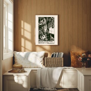 May include: Black and white illustration of a scene from a book. The illustration shows three people in a room with a table and chairs. The text below the illustration reads "Many good morrows to your Majesty."
