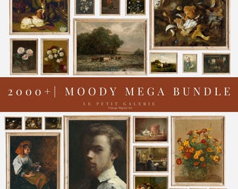 2000+ Vintage Moody Art Prints: French Country Gallery Wall (Digital Download)