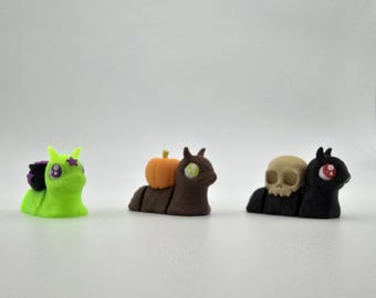 Spooky Snail Trio – Halloween 3D Printed Collectibles