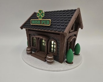 Irish Pub Miniature House – harsramen, tavernedecor, led-theelichthouder