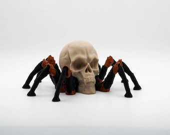 3D-geprinte schedelspin, gotisch halloweendecor
