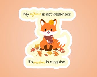 Marlo the Fox Affirmation Sticker | Mental Health Kiss Cut Sticker