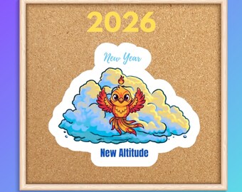 Phoenix Kiss Cut Sticker | New Year Motivation | Rise & Reignite | 2026 Planner Décor