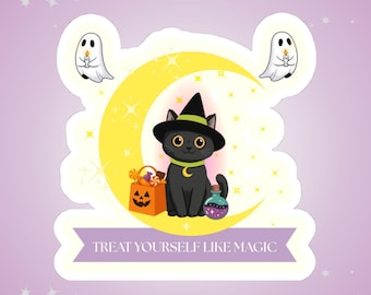 Treat Yourself Like Magic Halloween Kiss-Cut Stickers
