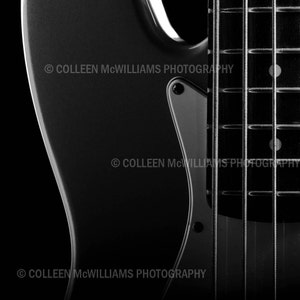 Electric Guitar I Photograph 6 x 6 inch Fine Art Print Black & White Music Photography image 2