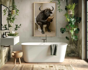 Cape Buffalo Toalettläsare Konst