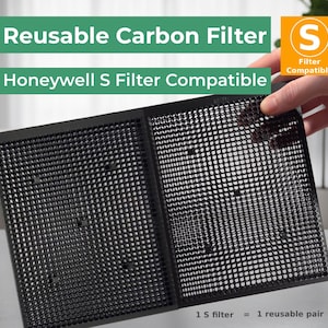 Herbruikbaar filter S voor Honeywell HPA3100 HPA3200 HPA3300 + | Navulbaar koolstoffilterframe voor rook en geurtjes | 3D-geprint onderdeel luchtreiniger
