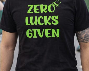 Shirt zonder geluk, grappig St. Patrick's Day-shirt, retro St. Patrick's Day-T-shirt, Lucky Shirt, Shamrock Party-shirt, Irish Humor Tee