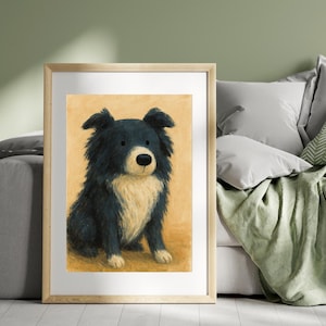 Custom Badly Drawn Pet Portrait, Digital Printable Dog Portrait Wall Art, Dog Lover Gift, Personalized Dog Portrait, Unique Pet Poster