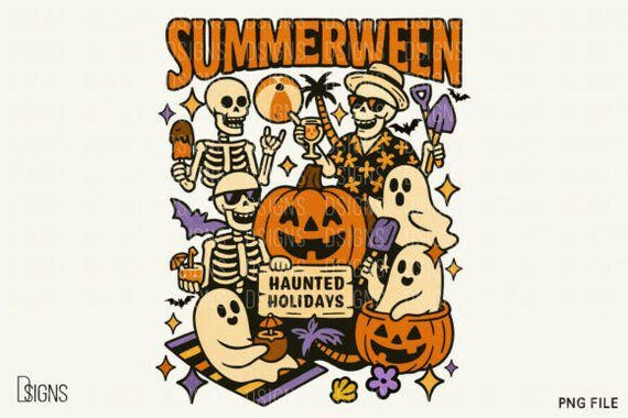 Summerween Vibes DTF Transfer, Ready to Press