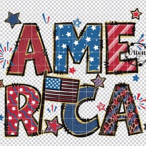 Transferts DTF américains patriotique du 4 juillet, transfert à chaud prêt à presser, design rétro rouge, blanc et bleu, design de chemise du 4 juillet